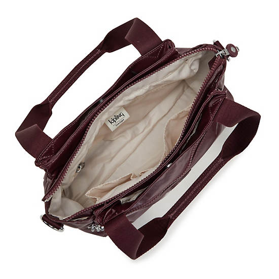 Bolsa De Hombro Kipling Elysia Metallic Vino | MX 1406CT